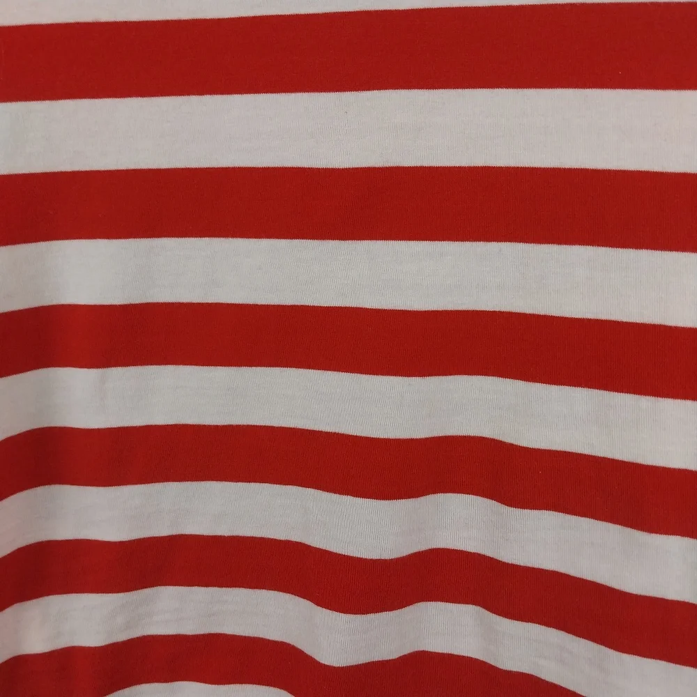 Abercrombie and Fitch Women's Medium Red and White Striped Sleeveless Tank Top - Picture 3 of 7